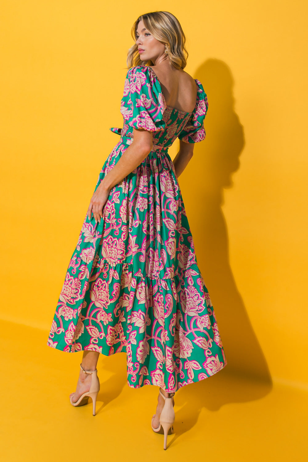 RUN TOWARDS LOVE POPLIN ANKLE DRESS Flying Tomato